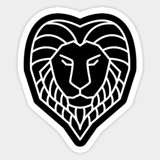 Monoline lion Sticker